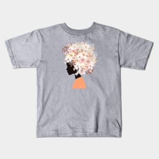 Black Woman in Flower Headdress Kids T-Shirt